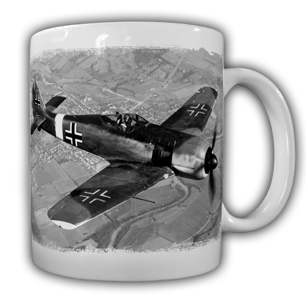 FW-190 Flugzeug Luftwaffe Militär Jagdflugzeug Jäger Tasse 20961