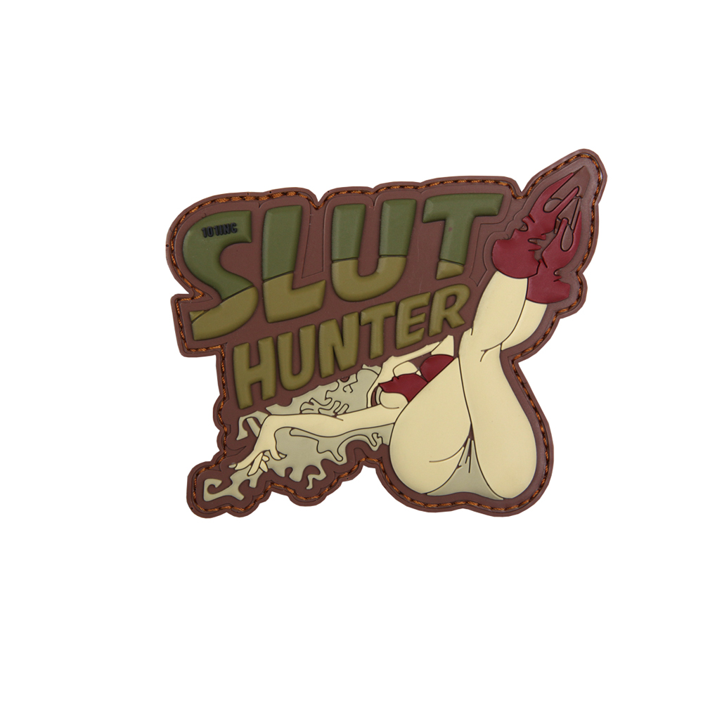 3D Rubber Slut Hunter Patch Grün Dacing Dance Tanzen 8  x 10 cm #26999