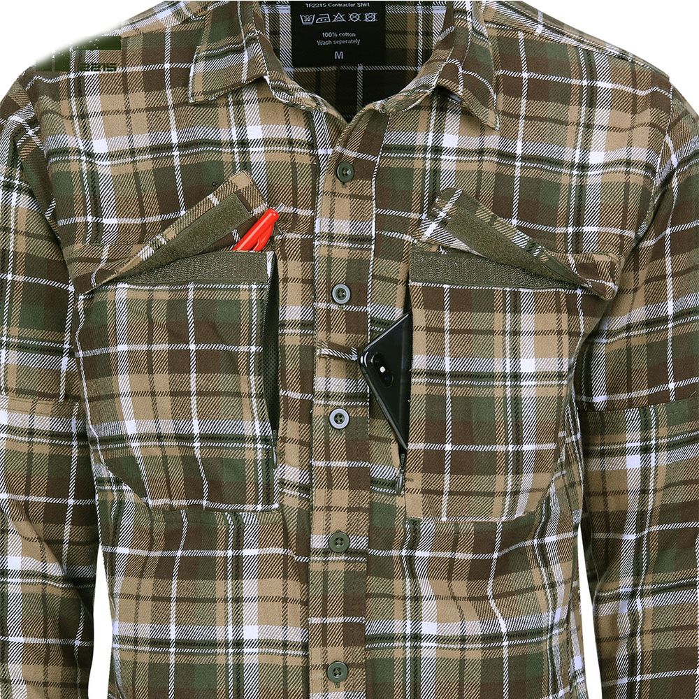 Contractor Hemd Tactical Airsoft Jäger Hemd Survival Flanell Bundeswehr #32956