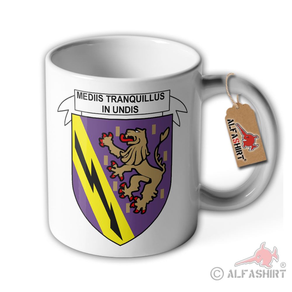 Tasse St FmBtl 5 Koblenz Fritsch Kaserne Becher Mediis tranquillus #44675
