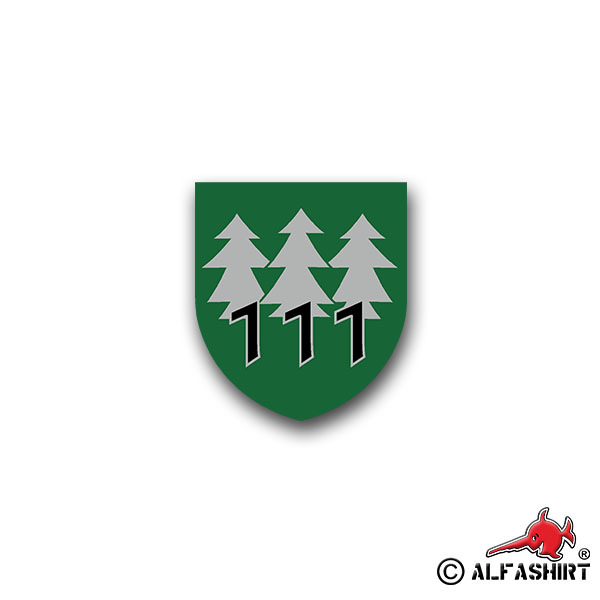 Aufkleber/Sticker PzGrenBtl 111 Panzer Grenadier Wappen BW Bogen 7x6cm A1502