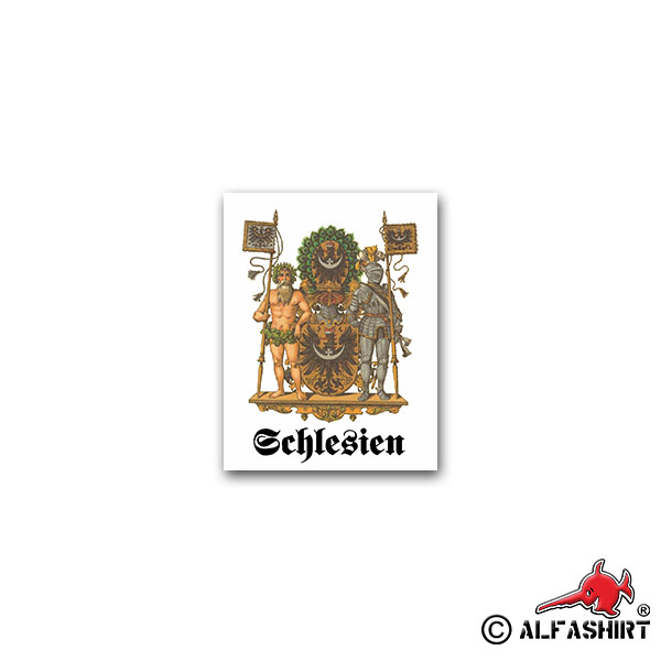 Sticker Province of Silesia State of Prussia Wroclaw Crest 5x7cm A2055