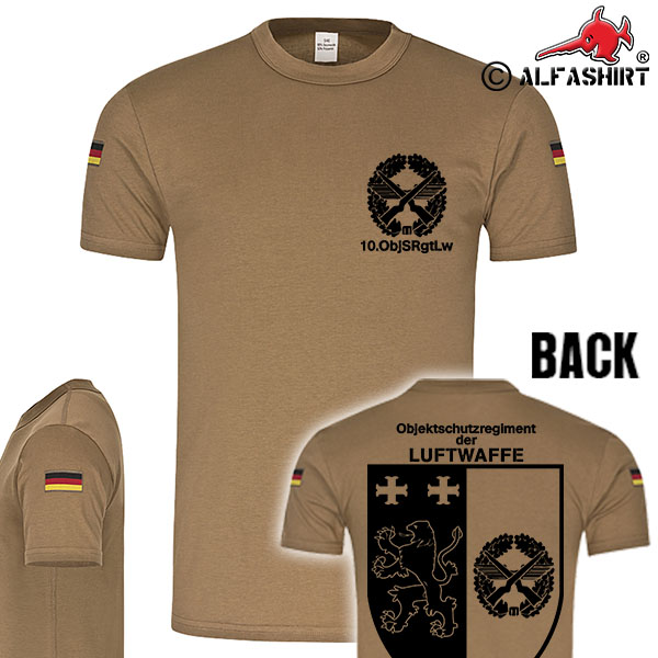 BW Tropen 10 ObjSRgtLw Objektschutzregiment der Luftwaffe Friesland Bundeswehr Einheit Wappen Tropenshirt