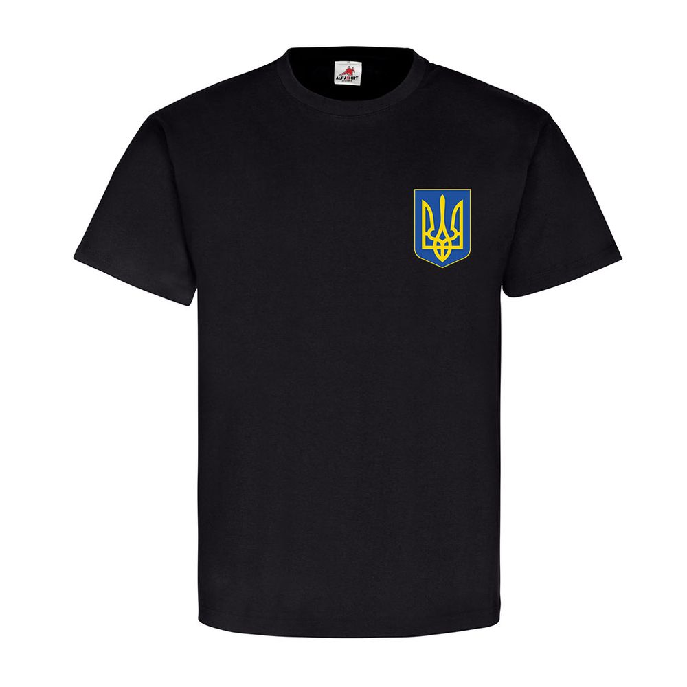 Ukrajina coat of arms emblem badge Freedom for Ukraine stop killing T Shirt # 11331