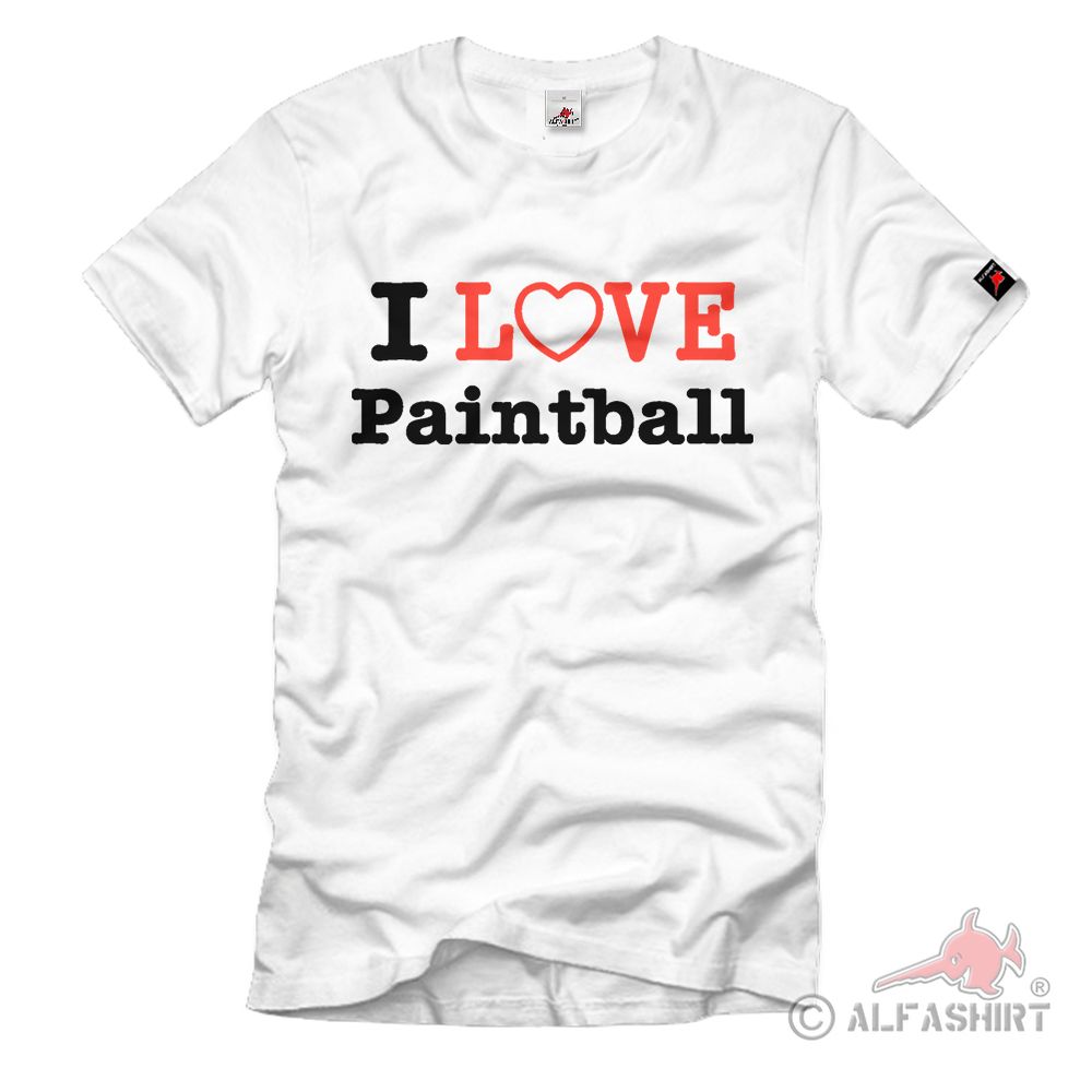 I Love Paintball Mannschaftssport Farbkugeln Spieler Paint USA - T Shirt #785