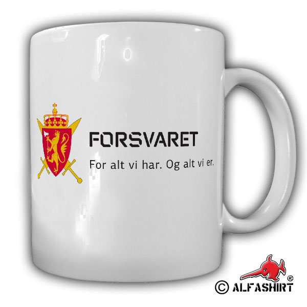 Norge forsvar Norwegische Streitkräfte Norwegen Militär Armee Heer Tasse #15649
