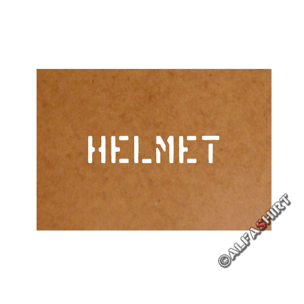 Helmet Helm Schablone Ölkarton Lackierschablone 2,5x12cm #15192