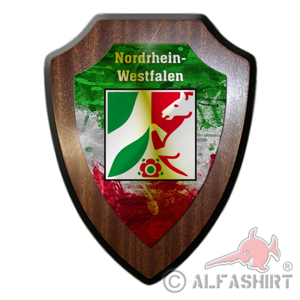 Wappenschild NRW Wappen Nordrhein Westfalen Ruhrgebiet Köln Heimatliebe #37550