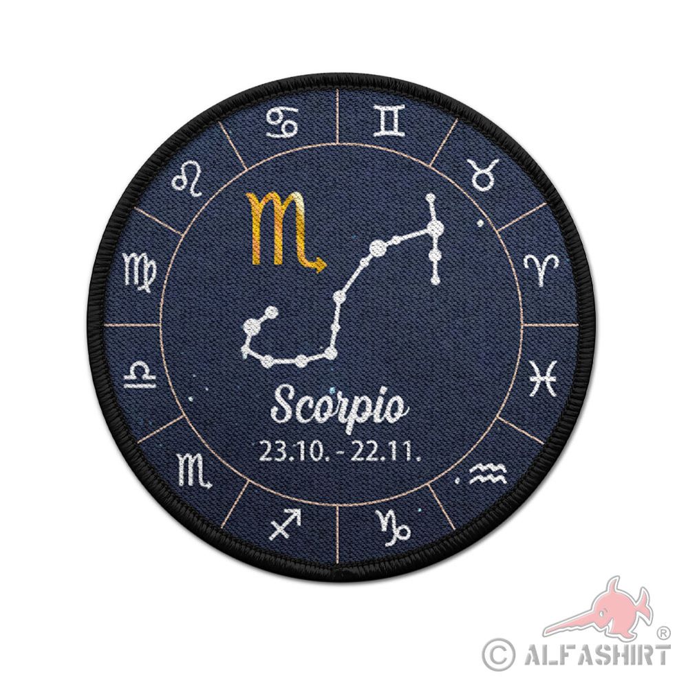 Patch 9cm zodiac signs Scorpio October November #42995