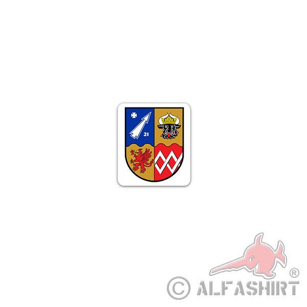 Sticker FlaRakGrp 21 anti-aircraft missile squadron 7x7cm A3237