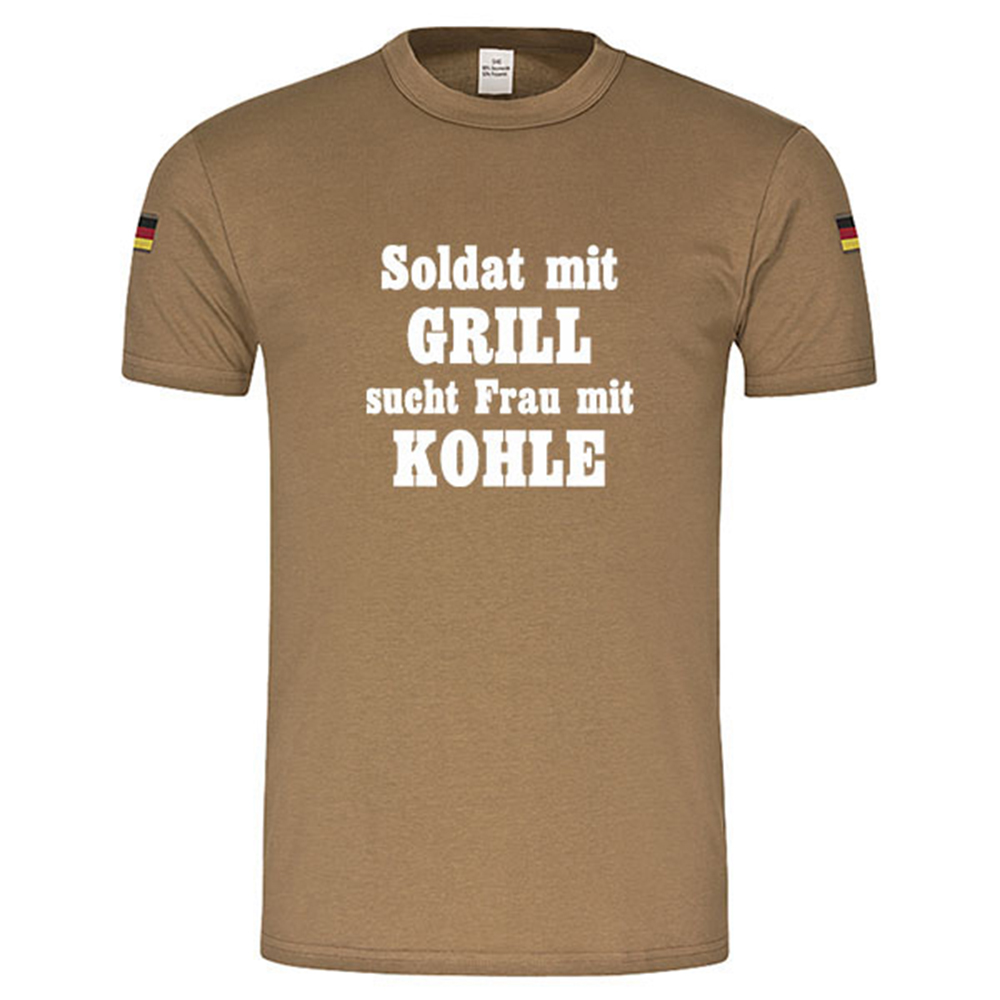 BW Tropen Soldat mit Grill Sucht Original Tropenshirt #14803