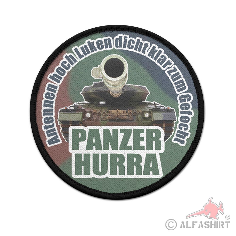 Patch Leopard 2 Panzer Hurra Antennen hoch Luken dicht klar zum Gefecht  #40107