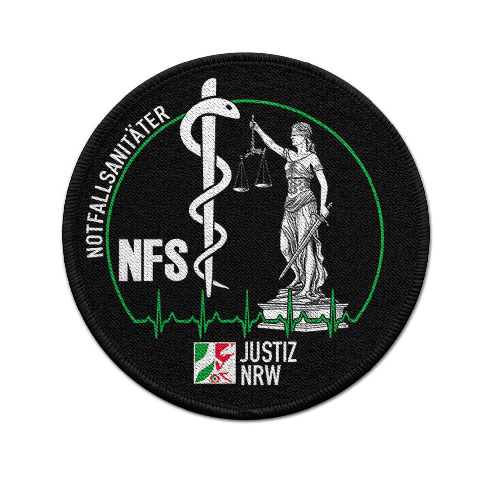 Patch Notfallsanitäter Justiz Klett Uniform Abzeichen NFS notSan Police  #47527