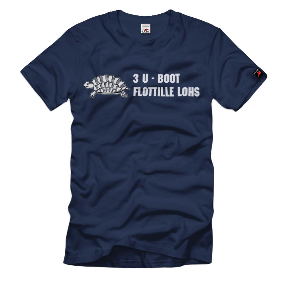 3 U-Flottille Unterseebootsflottille Lohs U-Boot Schildkröte T-Shirt#1628