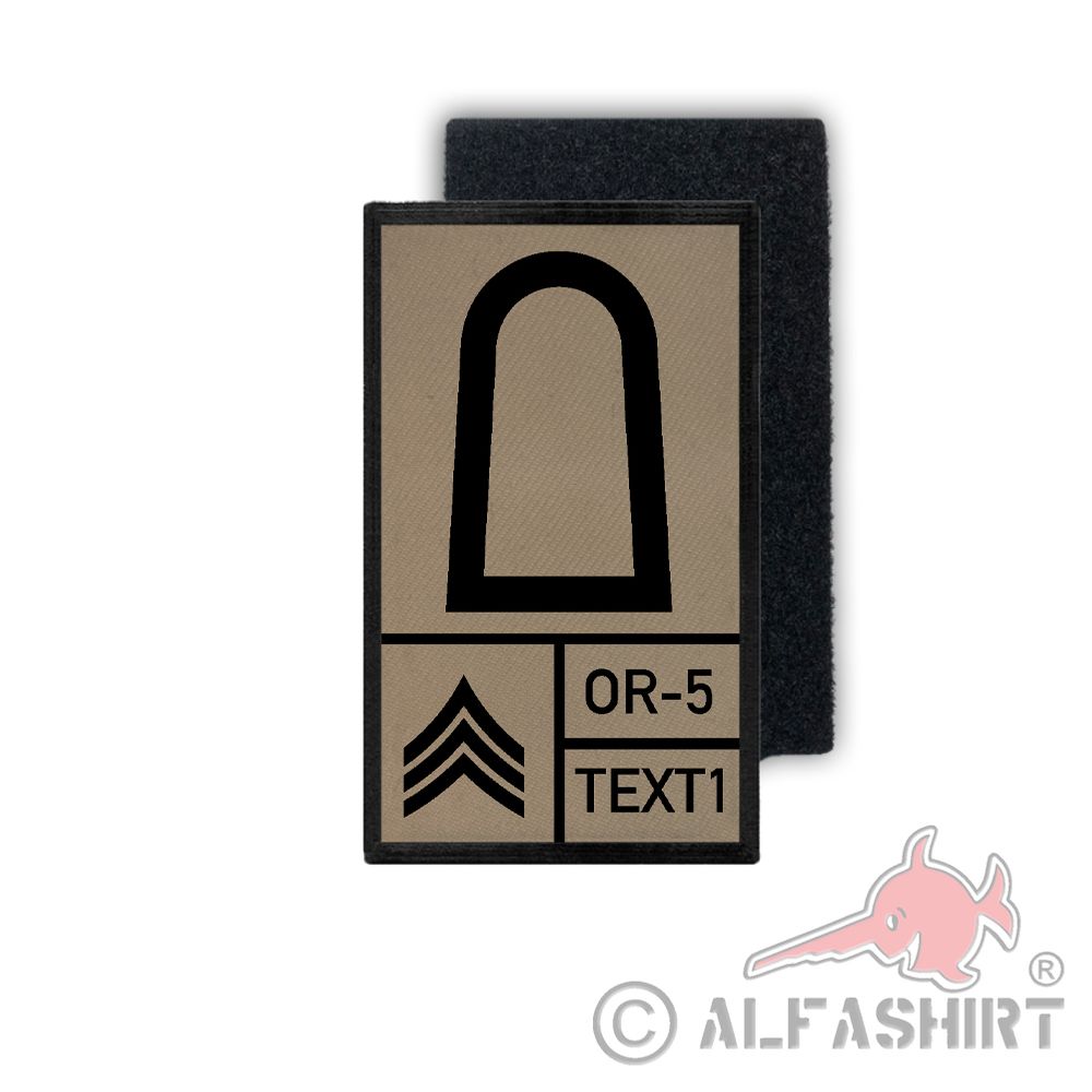 Rank Patch 9,8x6cm Stabsunteroffizier Tropen Wunschtext Stuffz Bundeswehr #35884