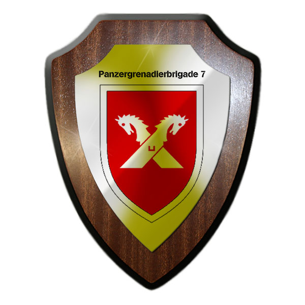 Coat of arms shield PzGrenBrig 7 coat of arms Wall shield Panzergrenadierbrigade #20089
