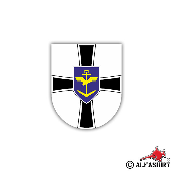 Sticker Flotilla of the Naval Aviator Emblem BW 7x6cm A1232