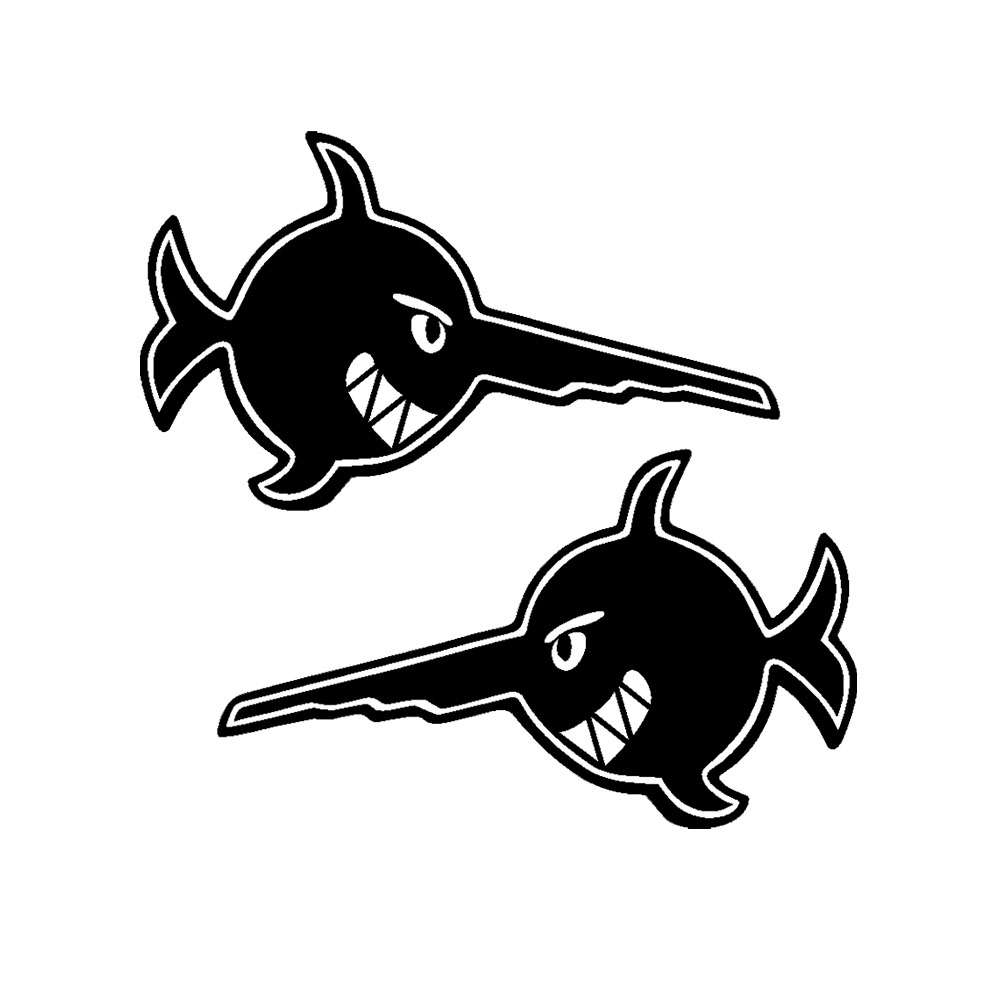 Aufkleber Böser Schwertfisch Alfashirt Sägefisch U96 Fisch Marine 10x6 cm A4857