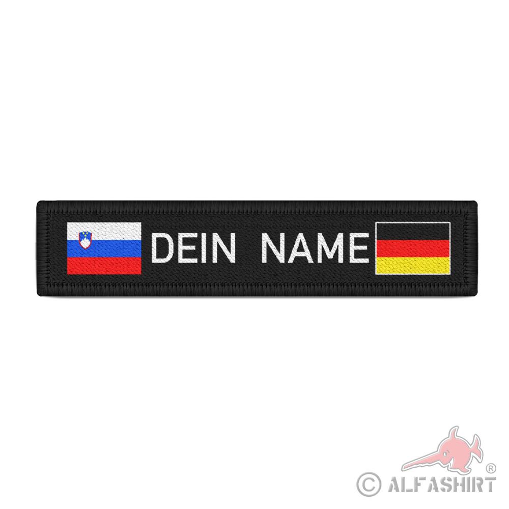 Namenspatch SLO-DEU Schwarz Personalisiert DEIN NAME  Deutschland #38831