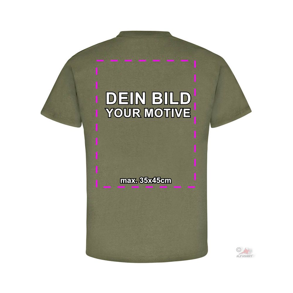 Shirt mit deinem Bild Druck Rückendruck mit deinem Bild Foto Wappen personalisiert #31155