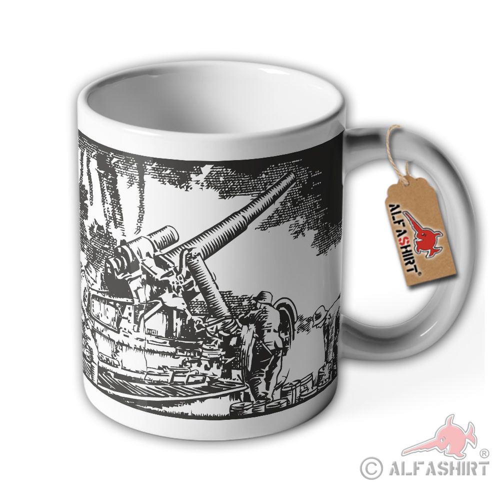 Tasse 21 cm Mörser 18 Haubitze schwere Artillerie Kanone Geschütz #1128