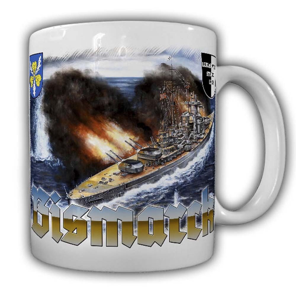 Tasse Lukas Wirp Schlachtschiff Bismarck Gemälde Bild Zeichnung Turm #25001