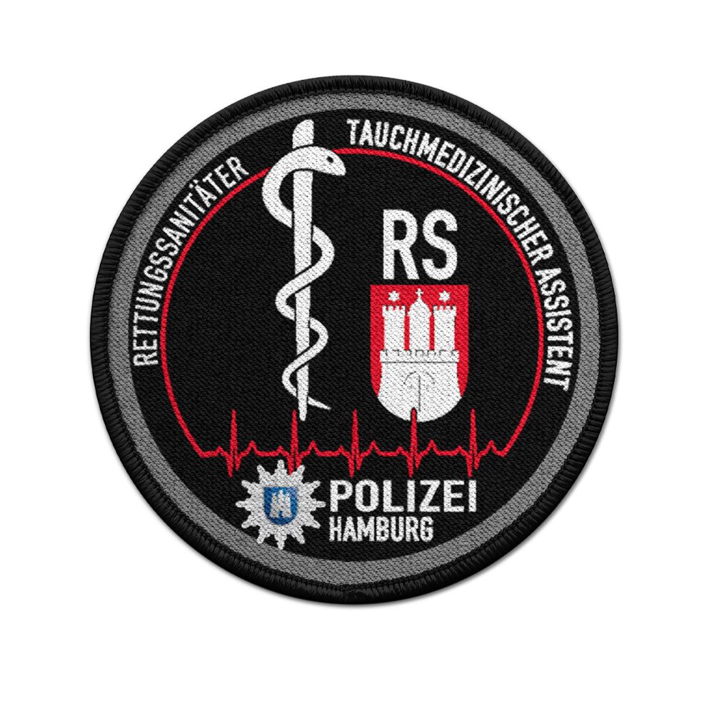 Patch round diving medical assistant NFS Hamburg police emergency # 35848