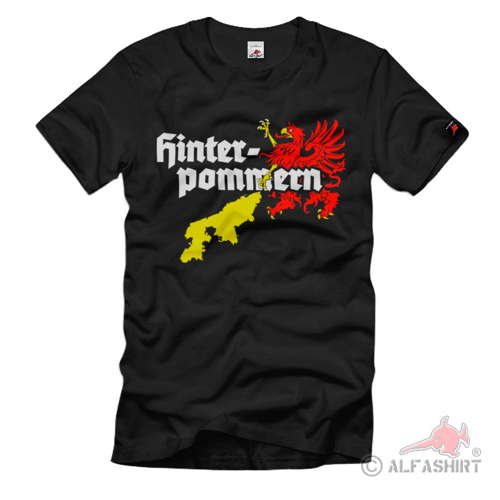 Hinterpommern Pommerellen Hinter Pommern Greif Coat of Arms Map - T Shirt # 38280