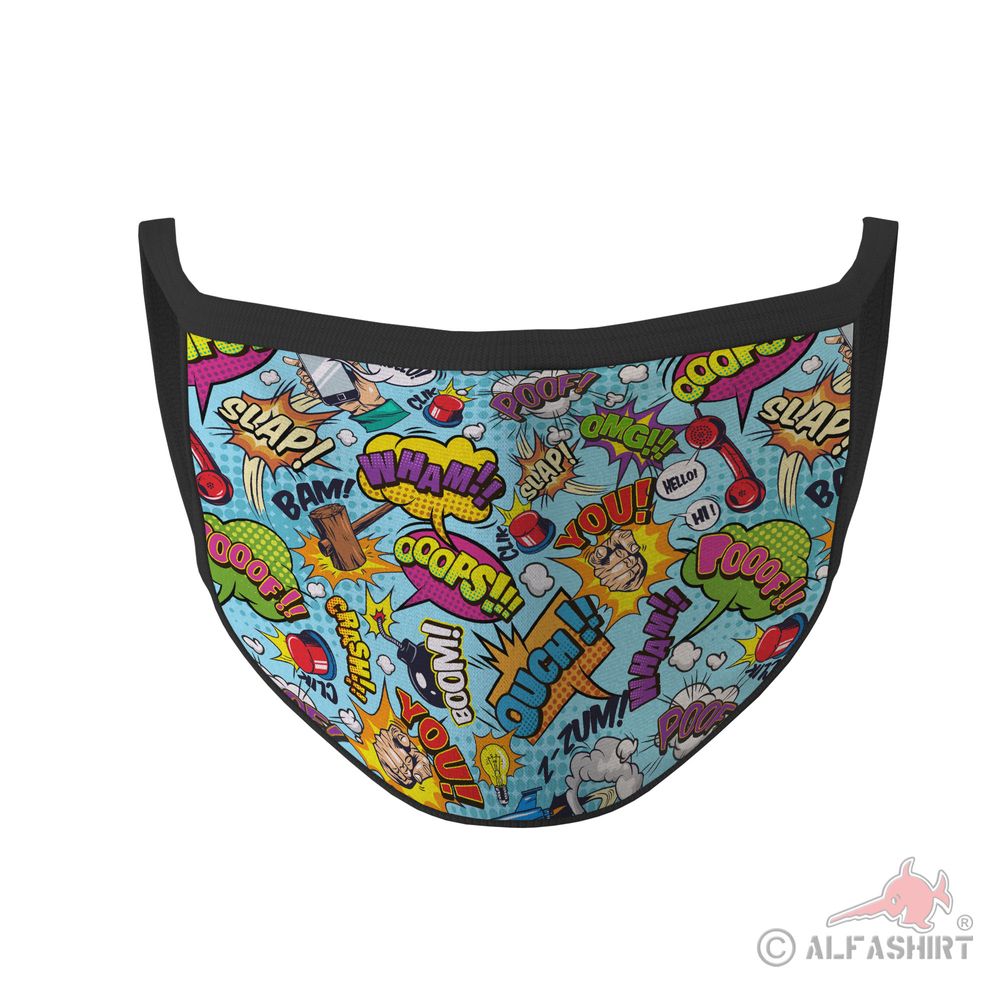 Mouth mask comic allover print # 36241