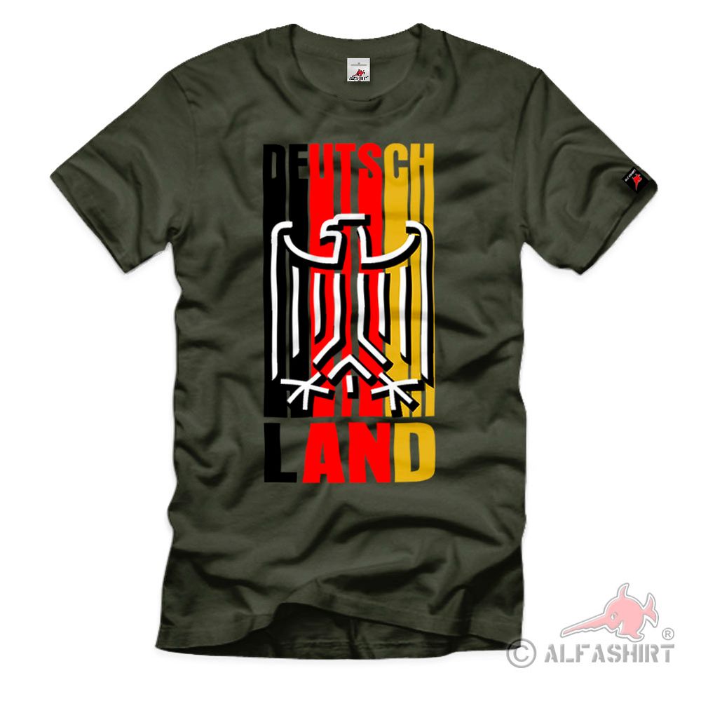 Retro Deutsch-LAND Bundes-Adler Germany T-Shirt#39765
