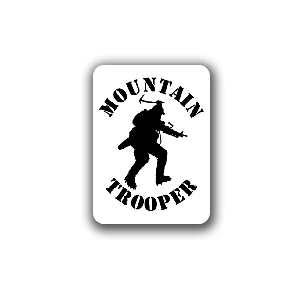 Sticker Mountain Trooper Soldier Mountain Infantry German Army 7x5cm#A6662