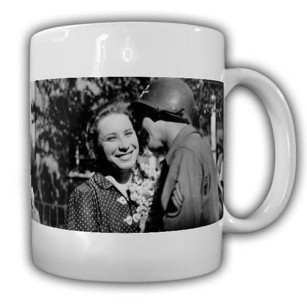 US Soldat in Köln nach Kriegsende 1945 Militär Kaffebecher Colonge #22526