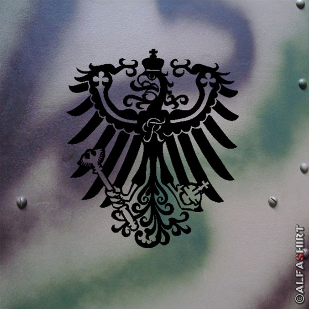 Aufkleber/Sticker Preußen Adler Deutschland Alter Fritz 12cm #A279a