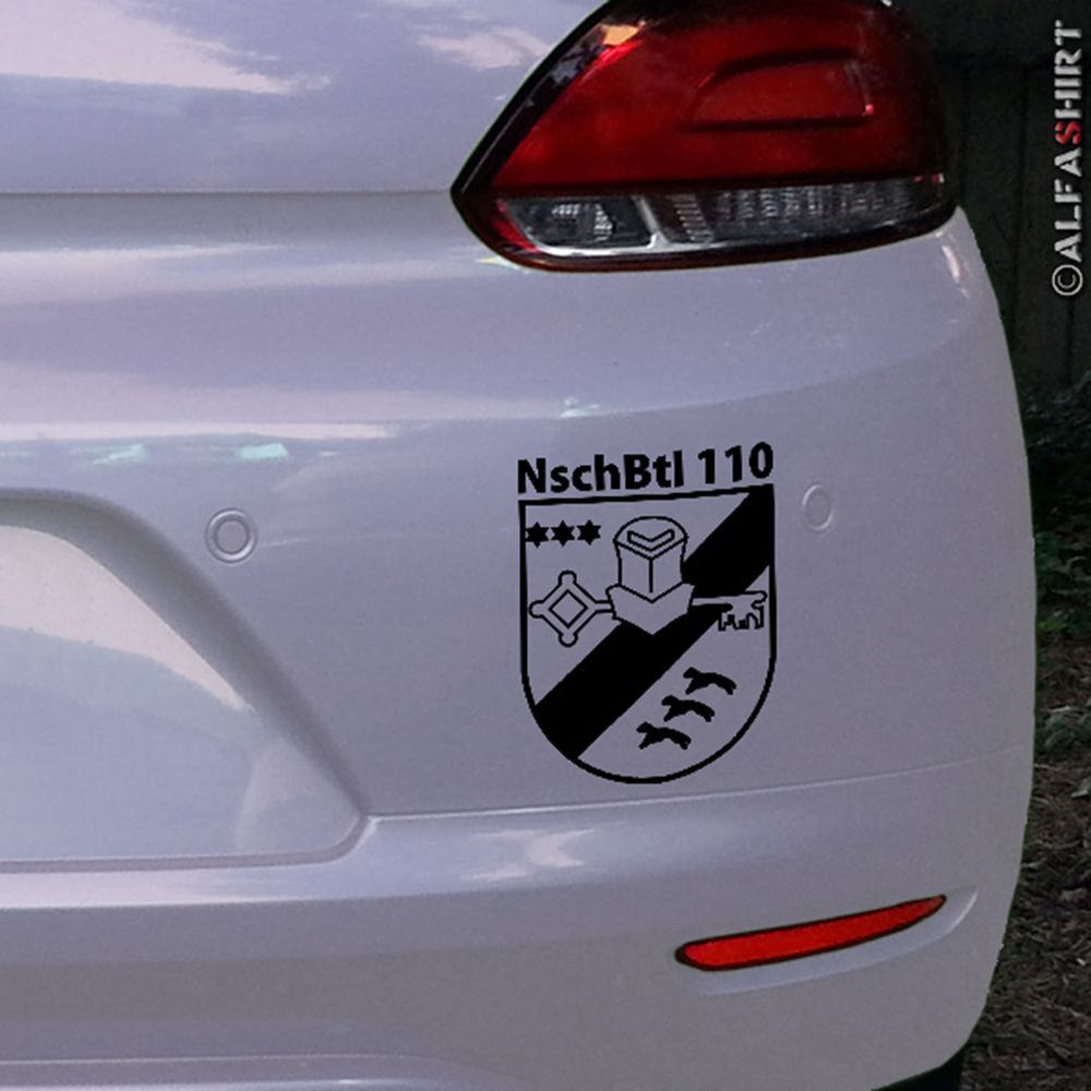Aufkleber/Sticker Nachschub Bataillon 110 NschBtl 110 BW Militär 10x7,5cm #A315