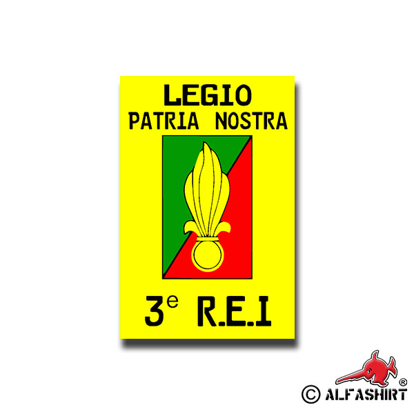Aufkleber/Sticker Legion Partia Nostra Fremdenlegion 3e REi Wappen 5x7cm A959