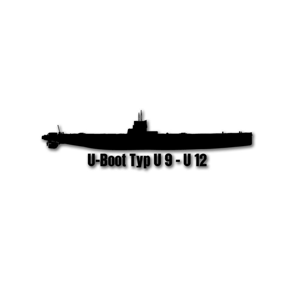 Wandtattoo Wand Aufkleber U-Boot SM U9 U12 Kaiserliche Marine Danzig #A6135