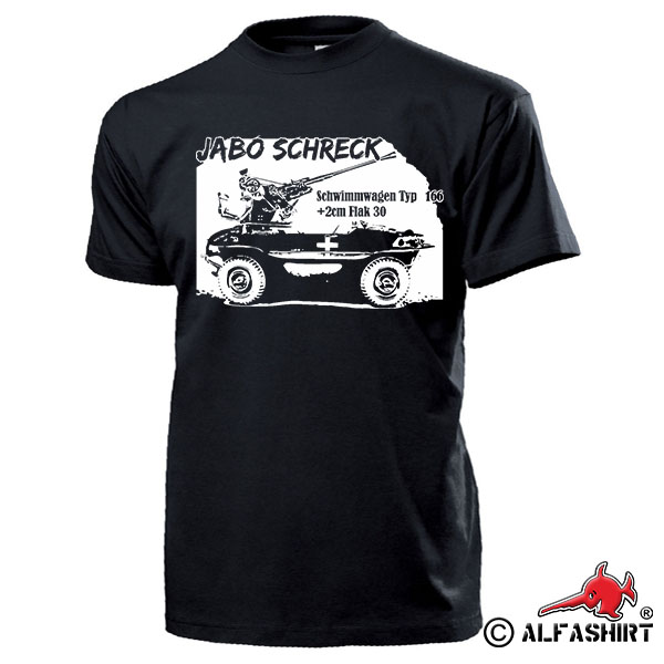Schwimmwagen Typ 166 2cm Flak 30 JABO Schreck Oldtimer kübel - T Shirt #15754
