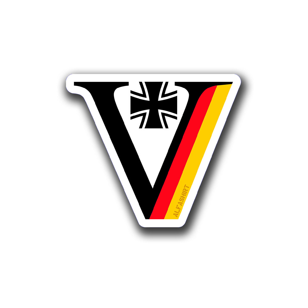 German Armed Forces Veteran Sticker V Deployment Soldier Pride Honor Car Sticker #A7362