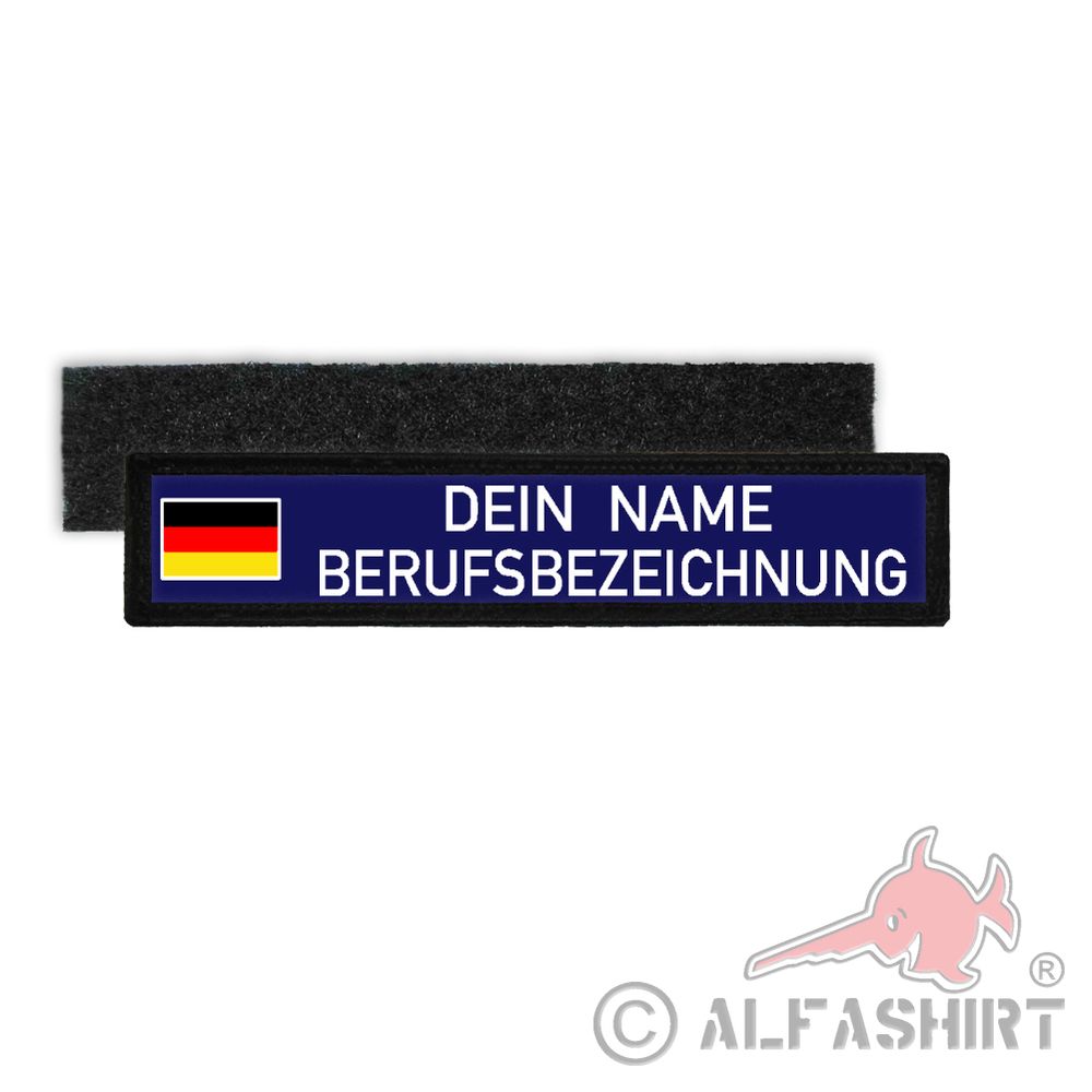 Namenschild  Patch Berufsbezeichnung Dein Name Dienstgrad navy blau #31997