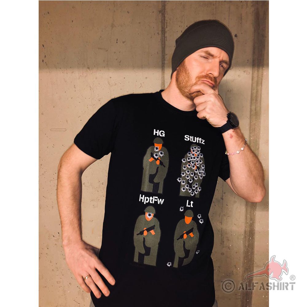 Bundeswehr shooting range main sergeant rifle target shooting BW T-Shirt # 33221