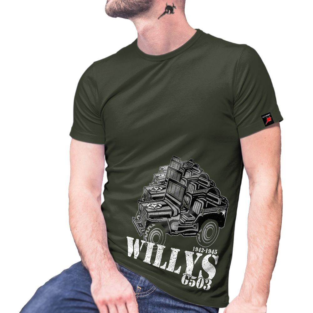 Willys G503 Militär Armee Fahrzeug Marine ww2 Amerika US GI T-Shirt#29078