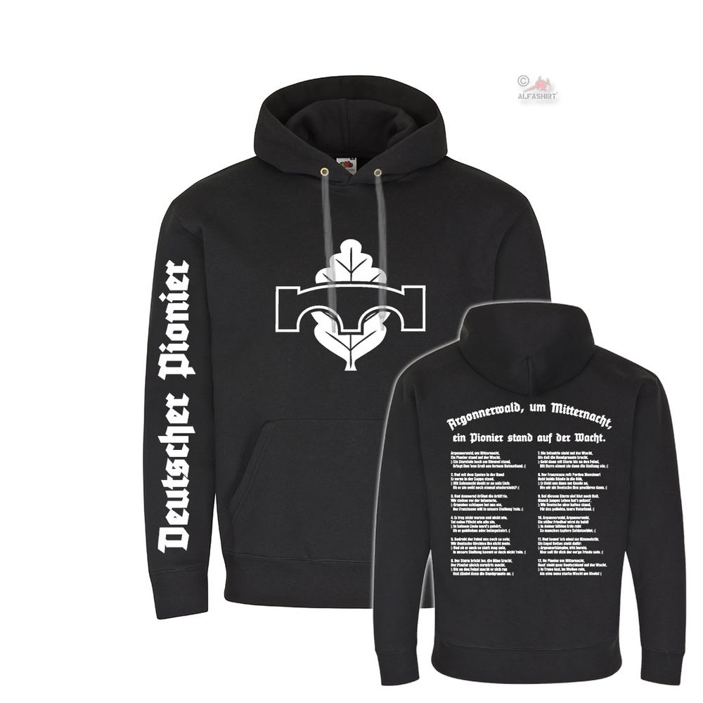 Hoodie Deutscher Pionier Argonnerwald Lied Bundeswehr Soldat Pullover#36170