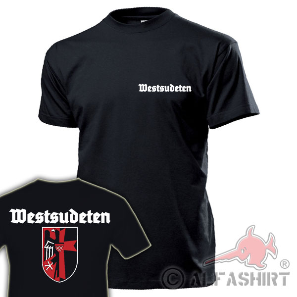 Western Sudeten Sudetenland Sudetendeutsche West Heimat Coat of Arms T-Shirt # 18005