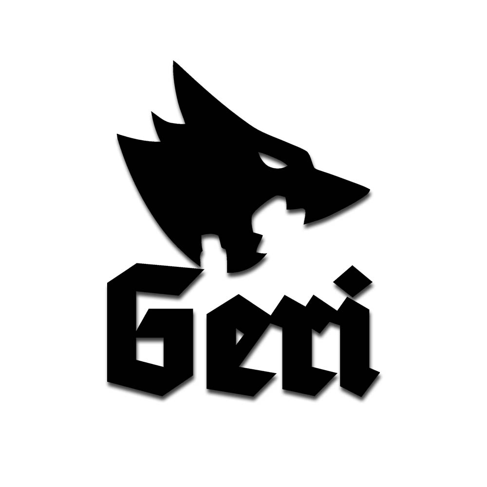 Geri Odin Wolf Aufkleber Wikinger Gott Wölfe nordischen Mythologie 10x9cm #A5040