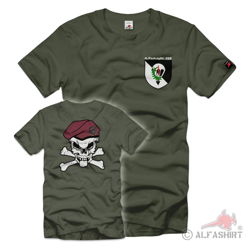 4 FschJgBtl 252 Totenkopf Nagold Fallschirmjäger Kompanie T-Shirt#38844
