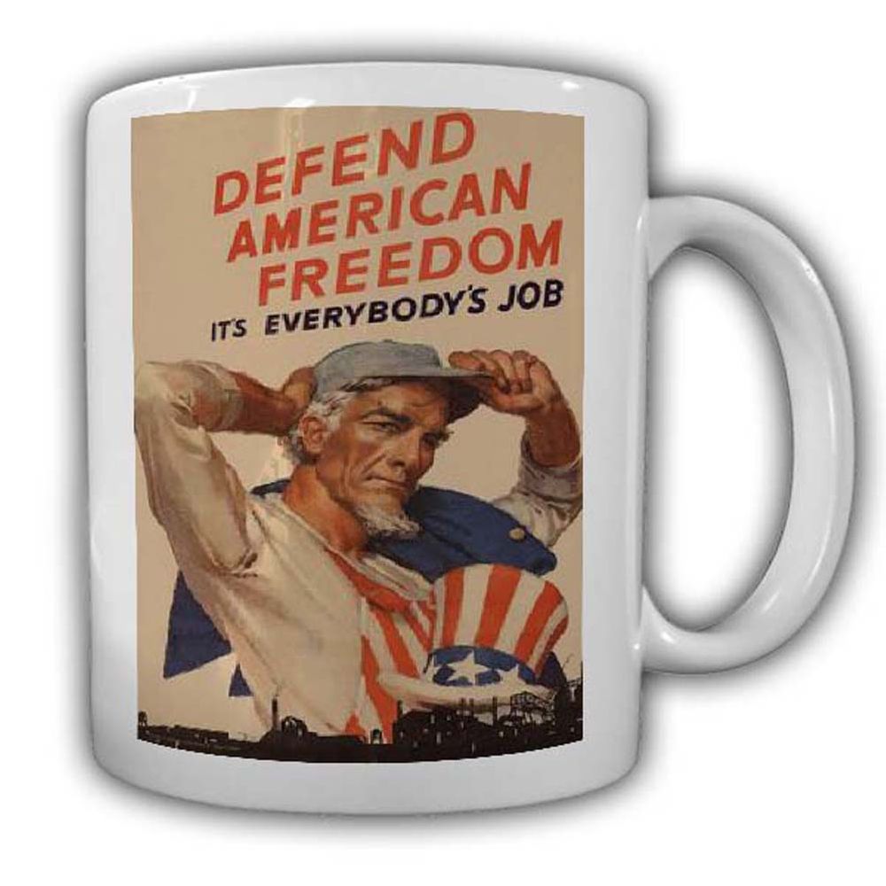 Defend American Freedom Tasse Kaffebecher Job Militär Army #22764