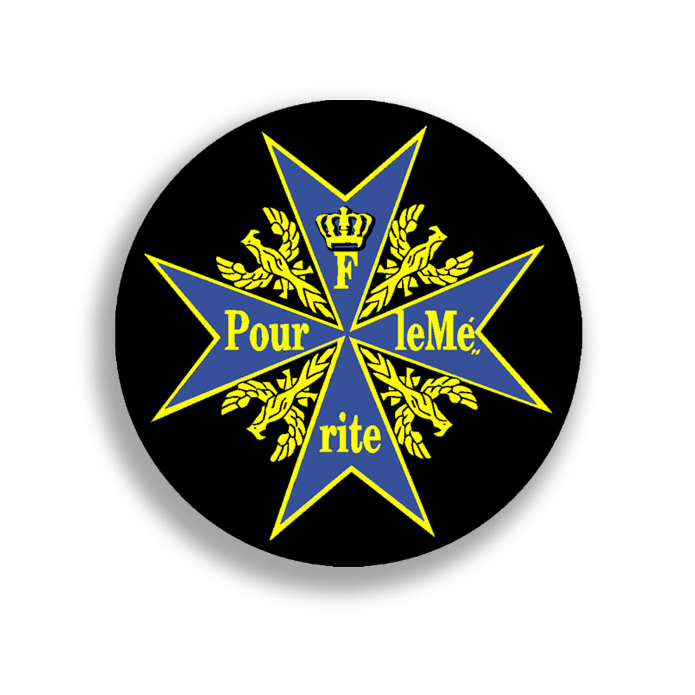 Aufkleber/Sticker pour le merite Orden französisch Tapferkeit Preußen 7x7cm A950