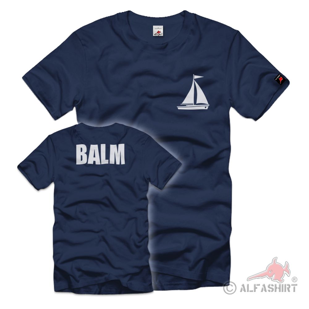 Sailing yacht Balm Usedom boat sailor ship dinghy cruiser keelboat T-shirt # 36156