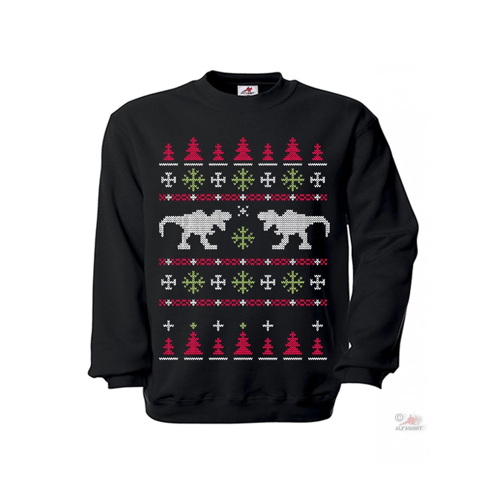 Sweater Merry Christmas Dino Christmas Dinosauria Winter Snow # 35818