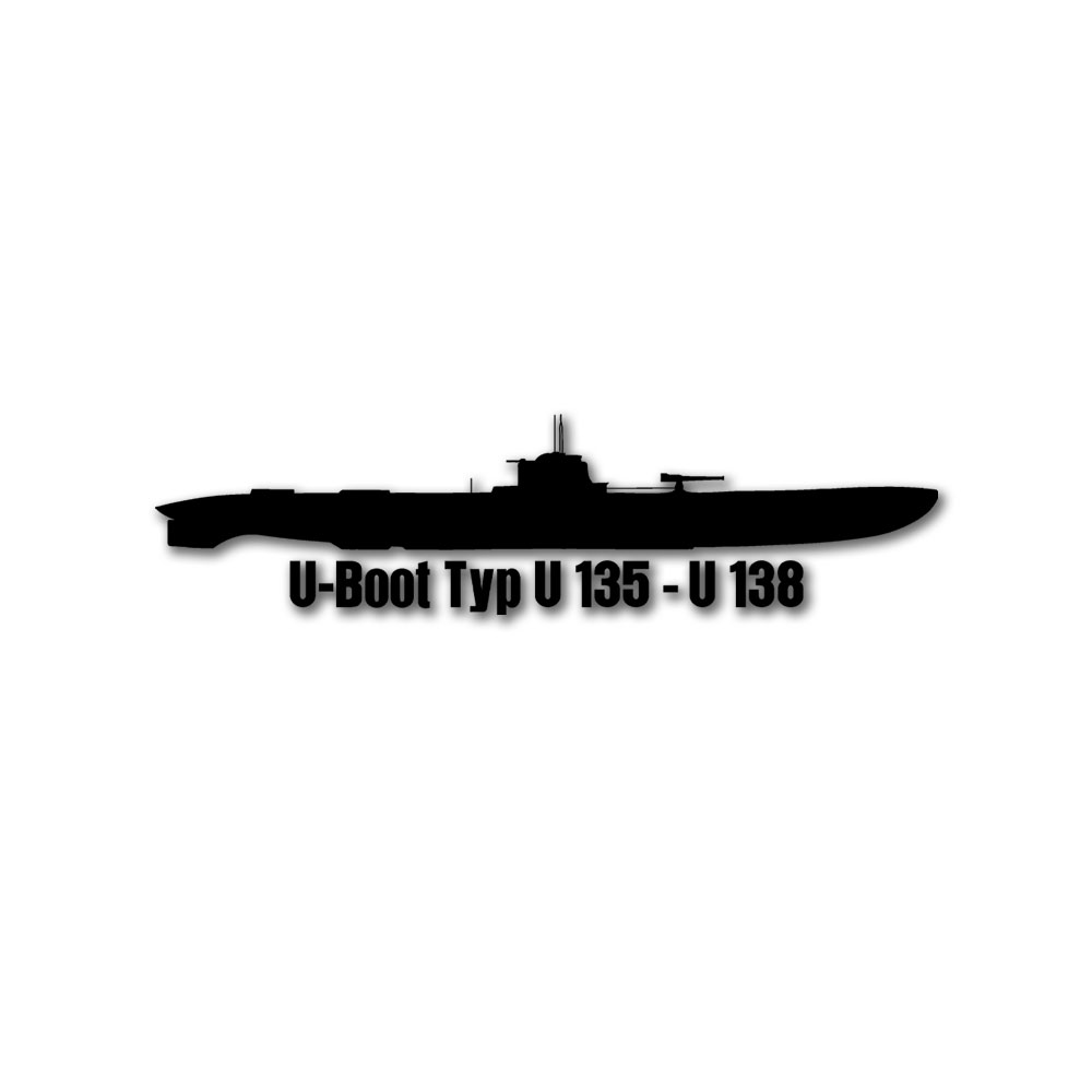 Wandtattoo U-Boot Typ U 135 - U 138 U-Kreuzer-Vorläufer Projekt 42 #A6193
